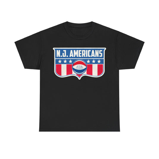 New Jersey Americans Basketball Team USA Flag Nostalgic Retro T-shirt