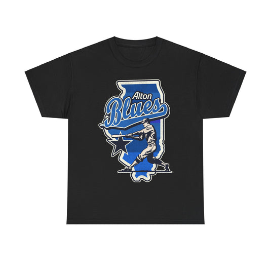 Alton Blues Nostalgic Retro Baseball T-shirt