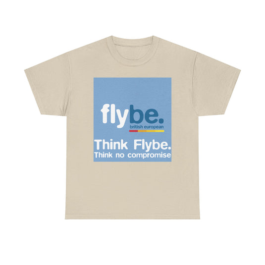 Flybe British European Think No Compromise Regional Airline Logo T-shirt
