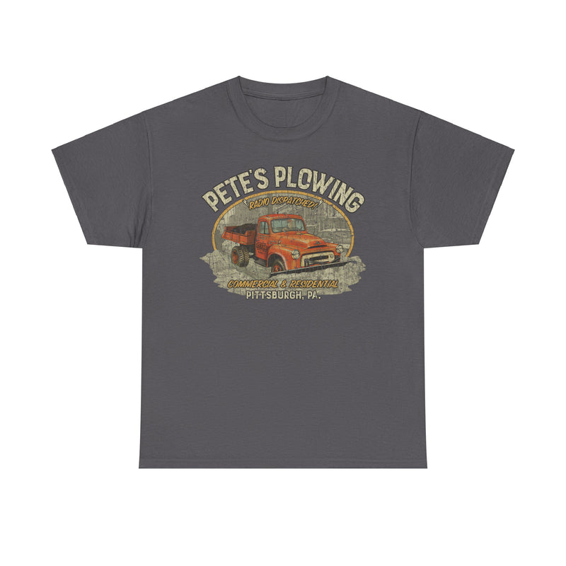 Load image into Gallery viewer, Petes Plowing Pittsburgh Pennsylvania Nostalgic T-shirt
