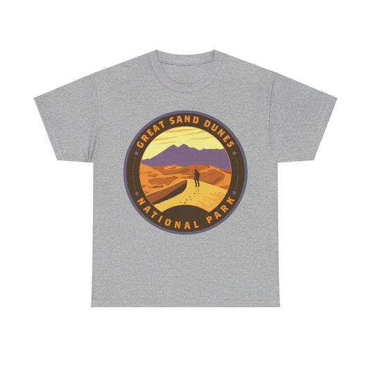 Great Sand Dunes National Park Colorado Round Logo T-shirt