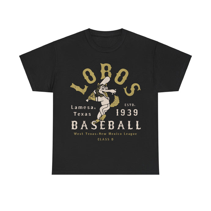 Lamesa Lobos Texas Nostalgic Retro Baseball Team T-shirt