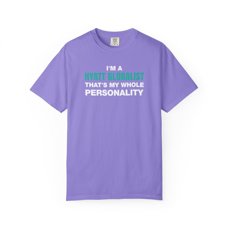 Load image into Gallery viewer, Hyatt Globalist Personality Credit Card Points Miles Travel Teal T-shirt
