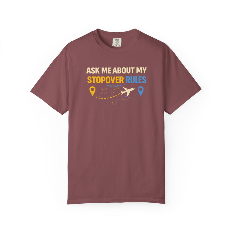 Load image into Gallery viewer, Stopover Rules Funny Credit Card Points Miles Travel T-shirt
