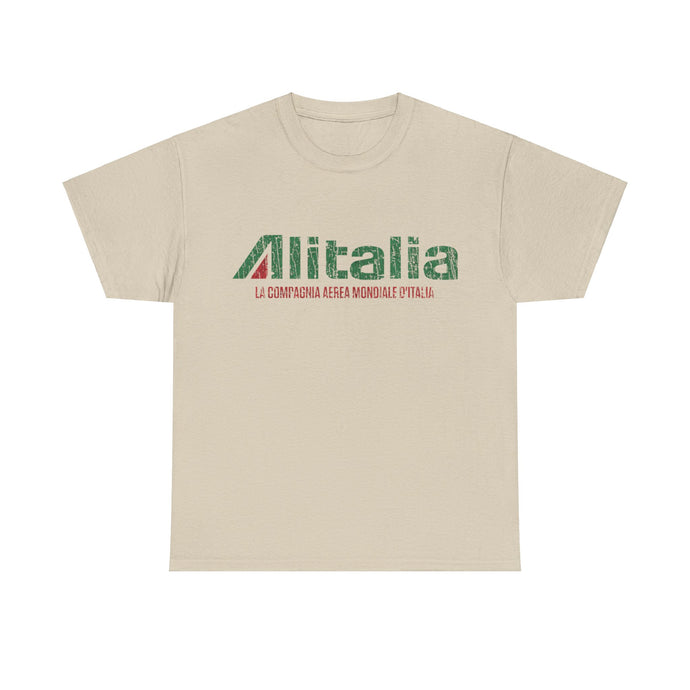 Italy Alitalia World Airlines Retro Nostalgic T-shirt