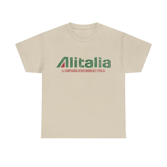 Italy Alitalia World Airlines Retro Nostalgic T-shirt