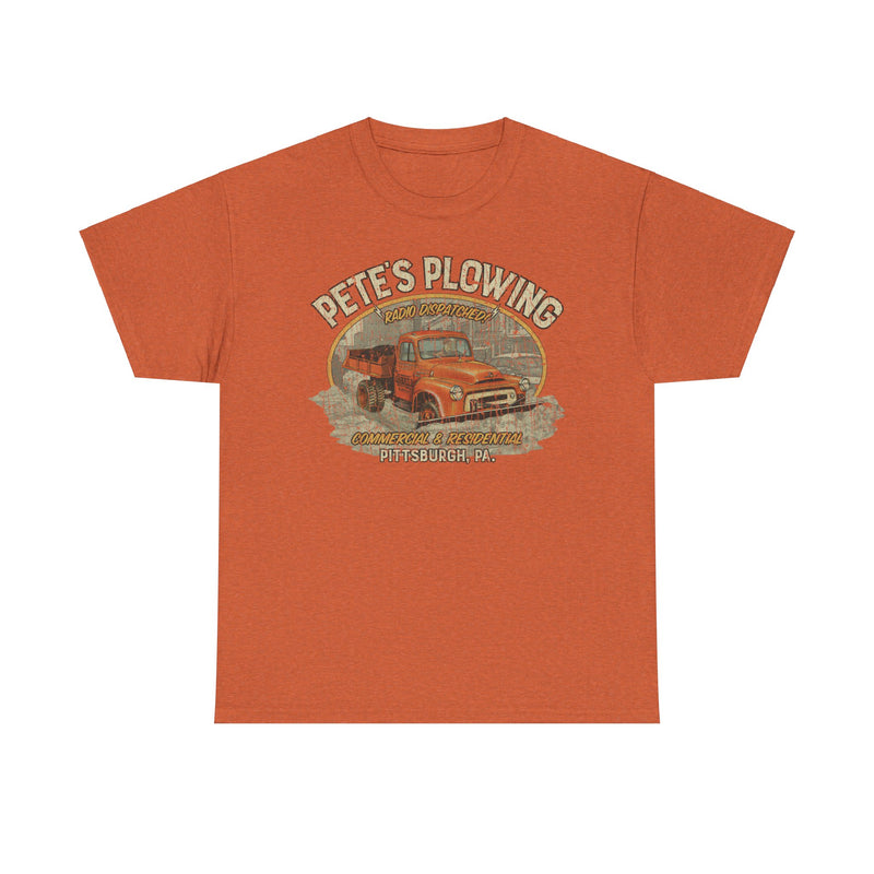 Load image into Gallery viewer, Petes Plowing Pittsburgh Pennsylvania Nostalgic T-shirt
