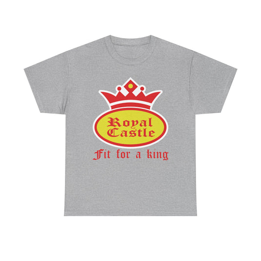 Royal Castle Fit For King Vintage Restaurant Logo Burger T-Shirt