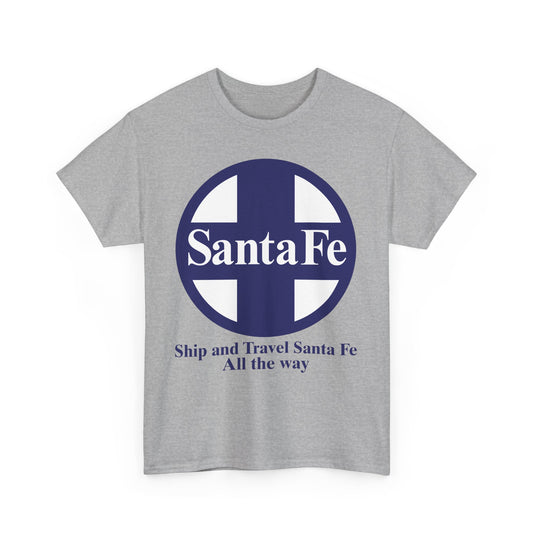 Santa Fe Cross Logo Ship Travel Railroad Vintage Train T-Shirt