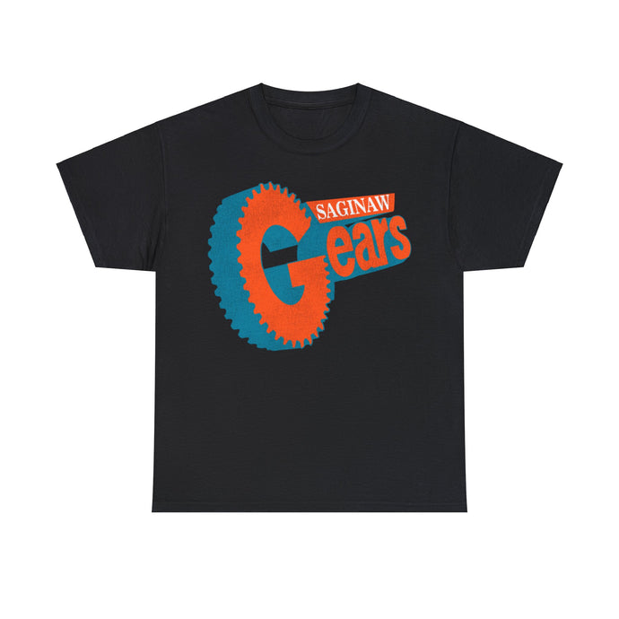 Saginaw Gears Hockey Team Nostalgic Logo T-shirt