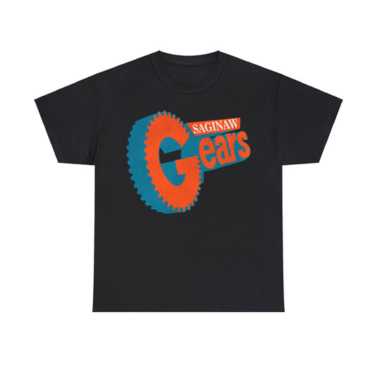 Saginaw Gears Hockey Team Nostalgic Logo T-shirt