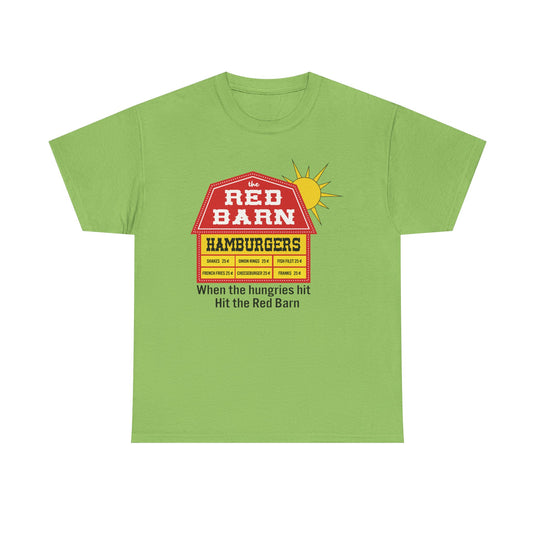 Red Barn Hamburgers Vintage Fast Food Logo Classic Chain Restaurant T-Shirt