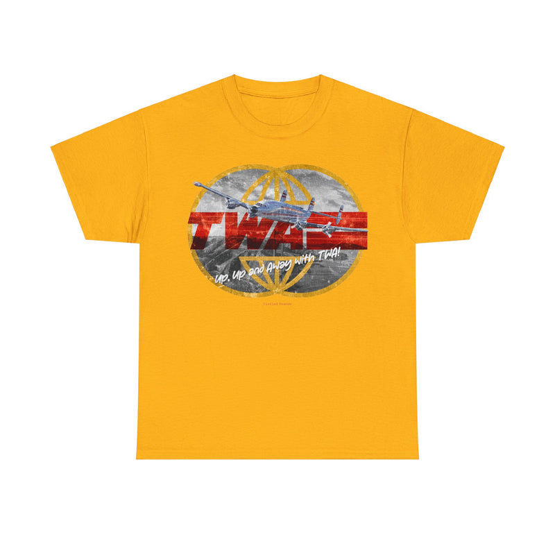 Load image into Gallery viewer, TWA Transworld Airline Up Up and Away Nostalgic Retro Logo T-shirt
