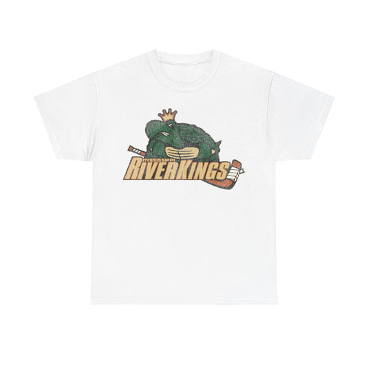 Mississippi Riverkings Hockey Team Nostalgic Logo T-shirt