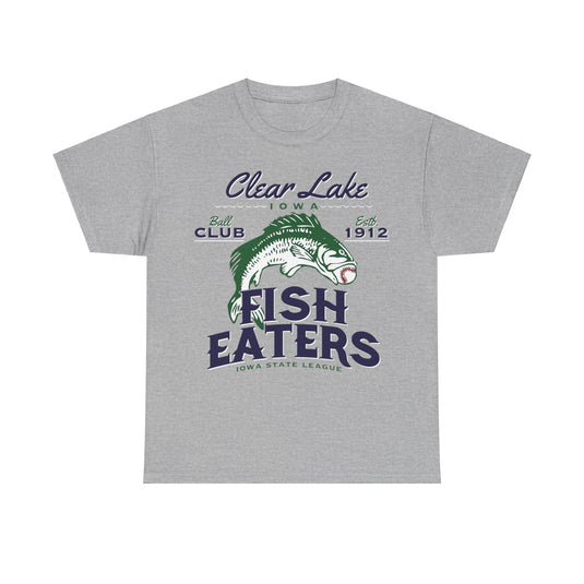 Clear Lake Fish Eaters Est 1912 Iowa Baseball T-shirt