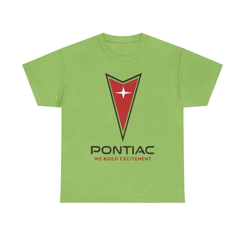 Load image into Gallery viewer, Pontiac We Build Excitement Red Arrow Star Logo Classic T-shirt
