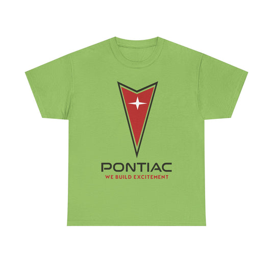 Pontiac We Build Excitement Red Arrow Star Logo Classic T-shirt