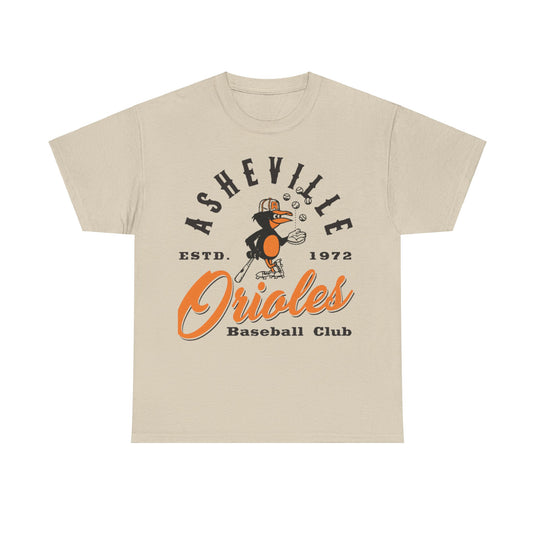 Asheville Orioles Nostalgic Retro Baseball T-shirt