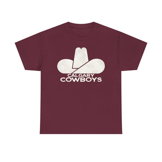 Calgary Cowboys Hockey Team Nostalgic Logo T-shirt