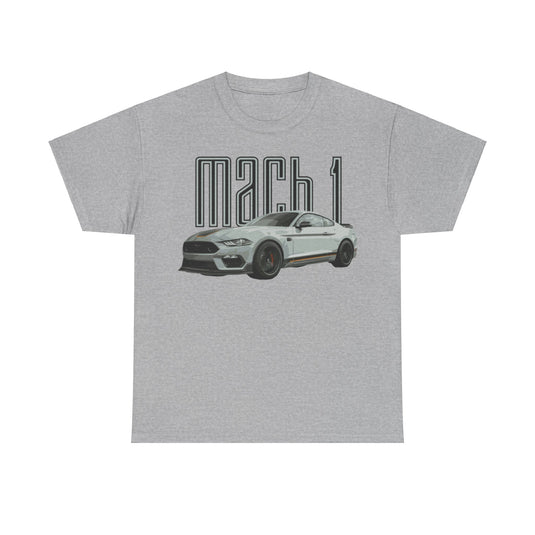 Ford Mustang Mach 1 Car Distressed Print T-shirt