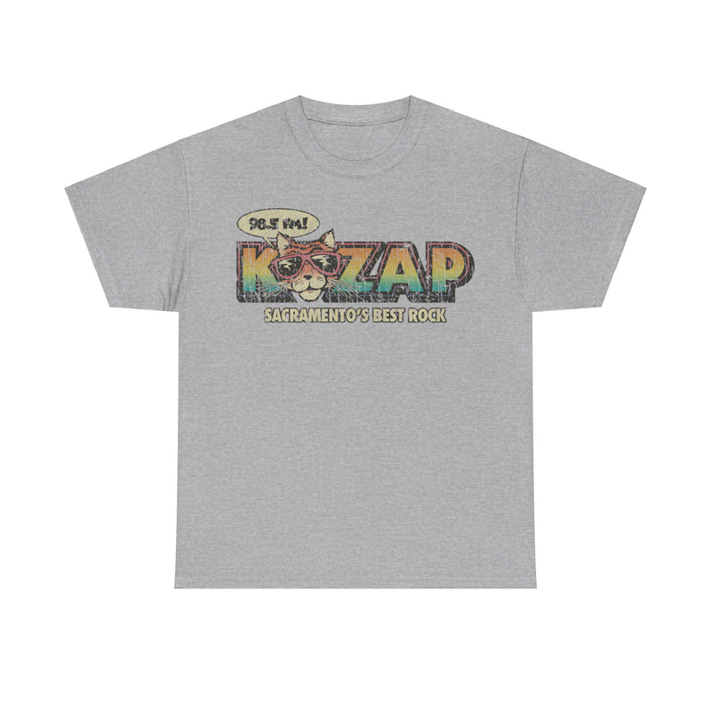 Load image into Gallery viewer, KZAP Sacramento California Cool Cat 98.5 FM Radio Station T-shirt
