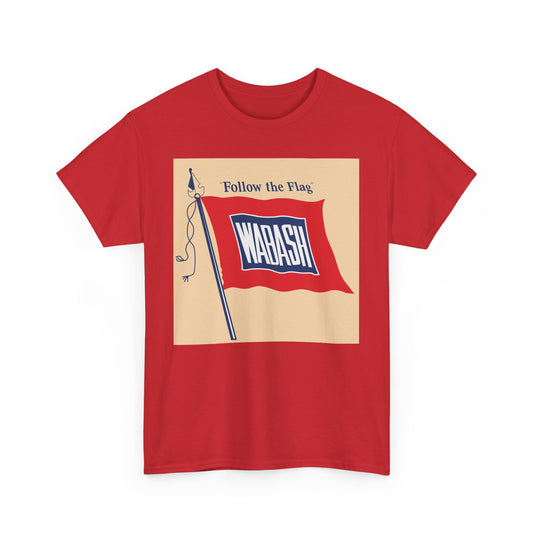 Wabash Follow The Flag Vintage Railroad Logo Train T-Shirt