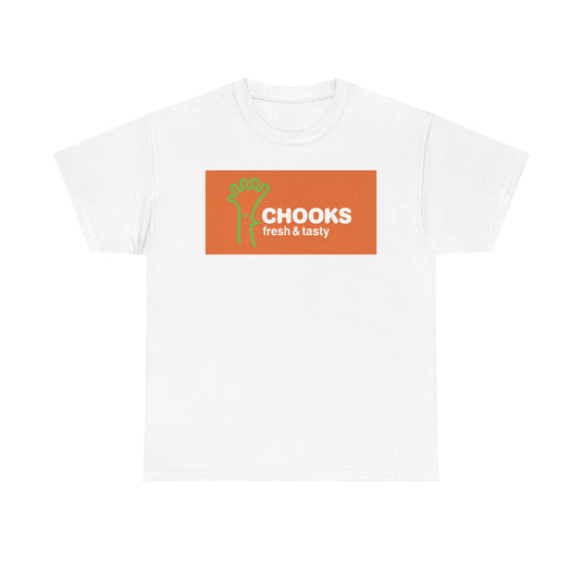 Chooks Fresh & Tasty Vintage Food Chain Restaurant Logo T-Shirt