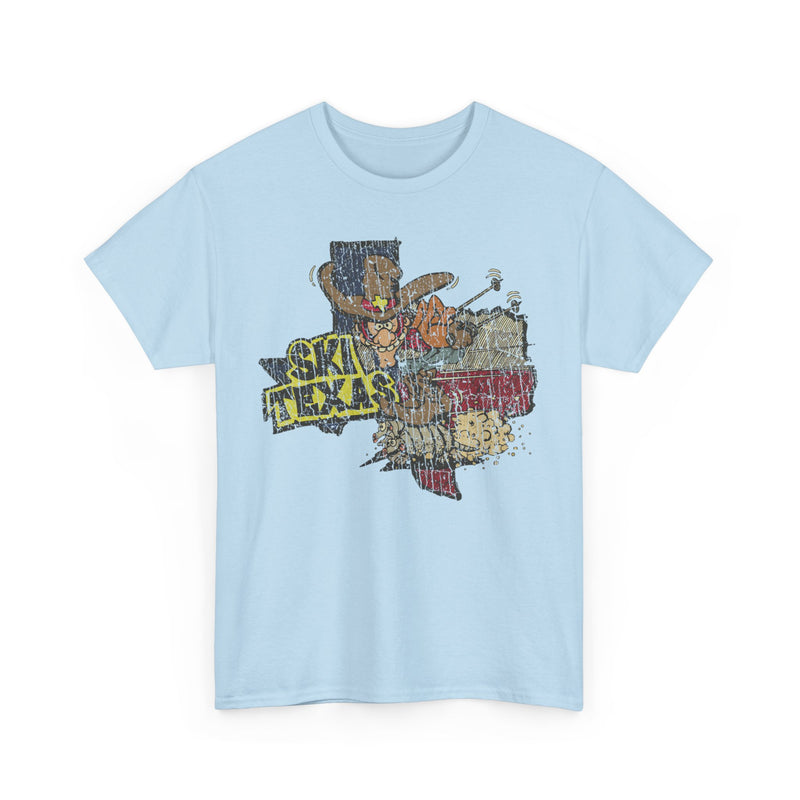 Load image into Gallery viewer, Ski Texas Cowboy Riding Armadillo T-shirt
