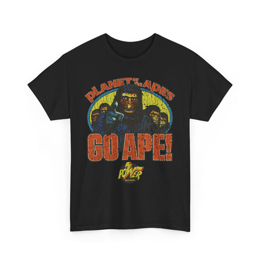 Planet of the Apes Go Ape Power Records Nostalgic T-shirt