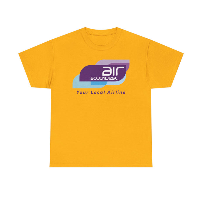 Air Southwest Your Local Airline Vintage British Regional Carrier Logo T-shirt