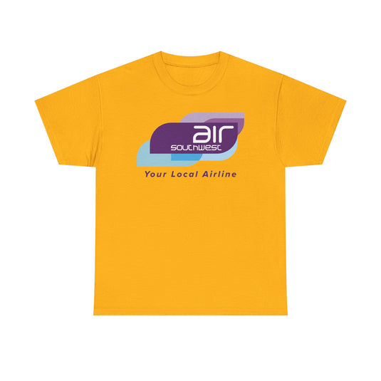 Air Southwest Your Local Airline Vintage British Regional Carrier Logo T-shirt