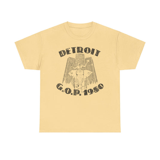 Detroit Michigan GOP Republican 1980 Political T-shirt