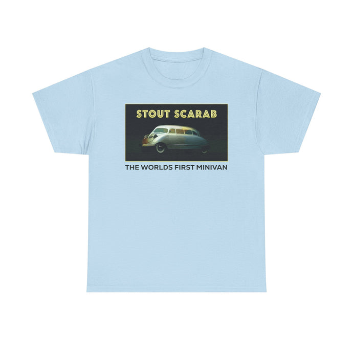 Stout Scarab The Worlds First Minivan Classic Automotive Logo T-shirt