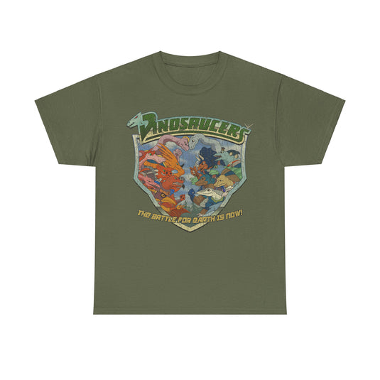 Dinosaucers Battle for Earth 1987 Cartoon Televison Show T-shirt