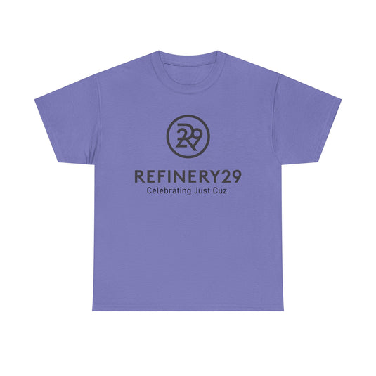 Refinery29 Celebrating Just Cuz T-Shirt Media Brand Logo Tee
