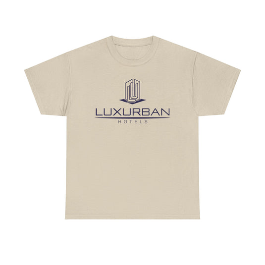 LuxUrban Hotels T-Shirt - Hospitality Industry Bankrupt Hotel Logo