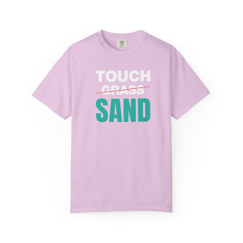 Load image into Gallery viewer, Touch Grass Sand Credit Card Points Miles Travel Teal T-shirt
