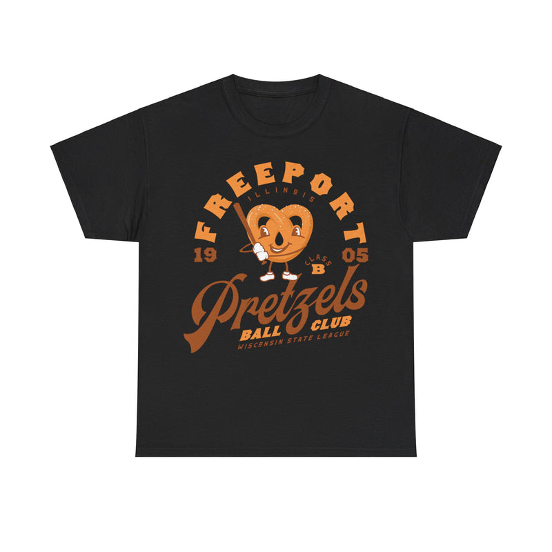 Load image into Gallery viewer, Freeport Pretzels Est 1905 Illinois Baseball T-shirt
