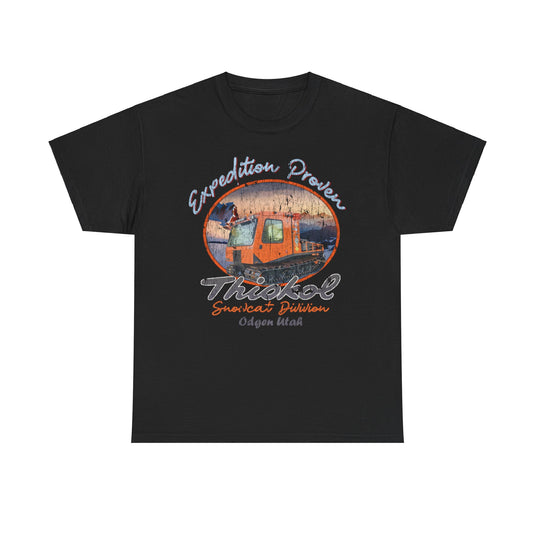 Thiokol Snowcat Division 1929 Ogden Utah Expedition Proven Snowmobile T-shirt