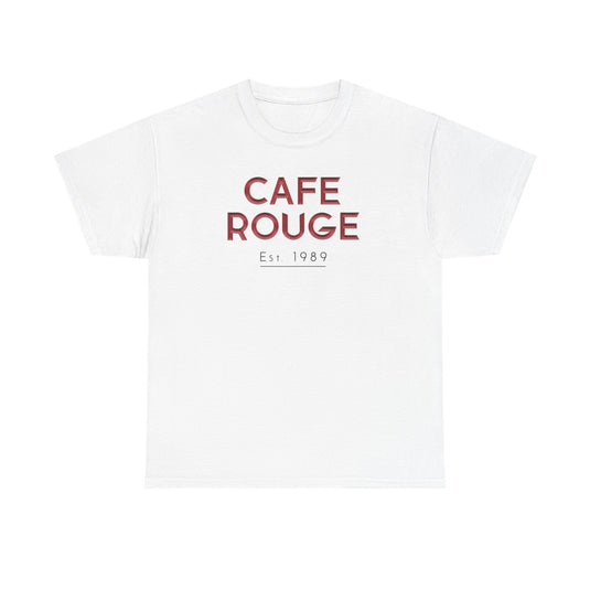 Cafe Rouge T-Shirt - French Bistro Restaurant Industry Defunct Logo Tee