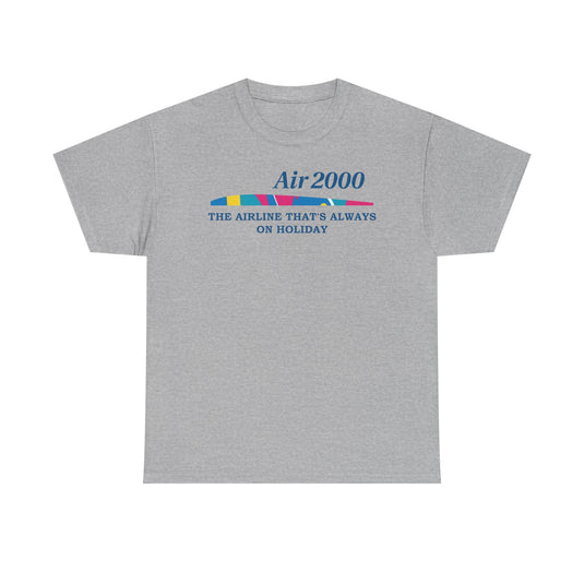 Air 2000 The Airline That's Always on Holiday Vintage Logo Aviation T-shirt