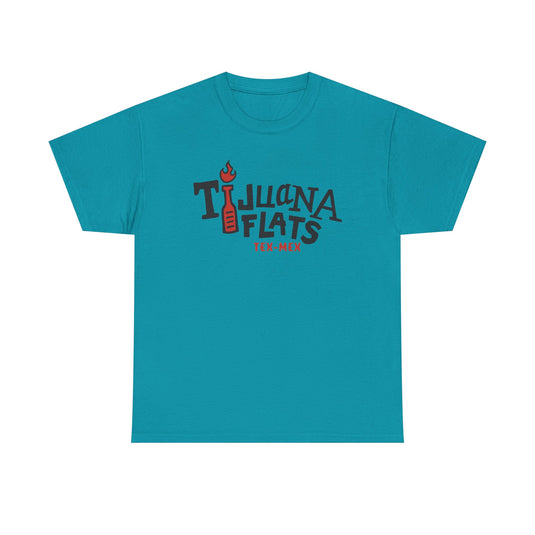 Tijuana Flats Tex-Mex T-Shirt Bankrupt Restaurant Chain Logo Tee