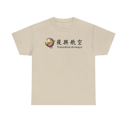 TransAsia Airways Purple Dragon Logo Taiwanese Carrier Vintage T-shirt