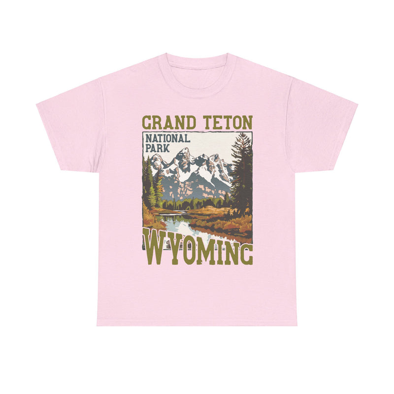 Load image into Gallery viewer, Grand Teton National Park Wyoming Poster Print T-shirt
