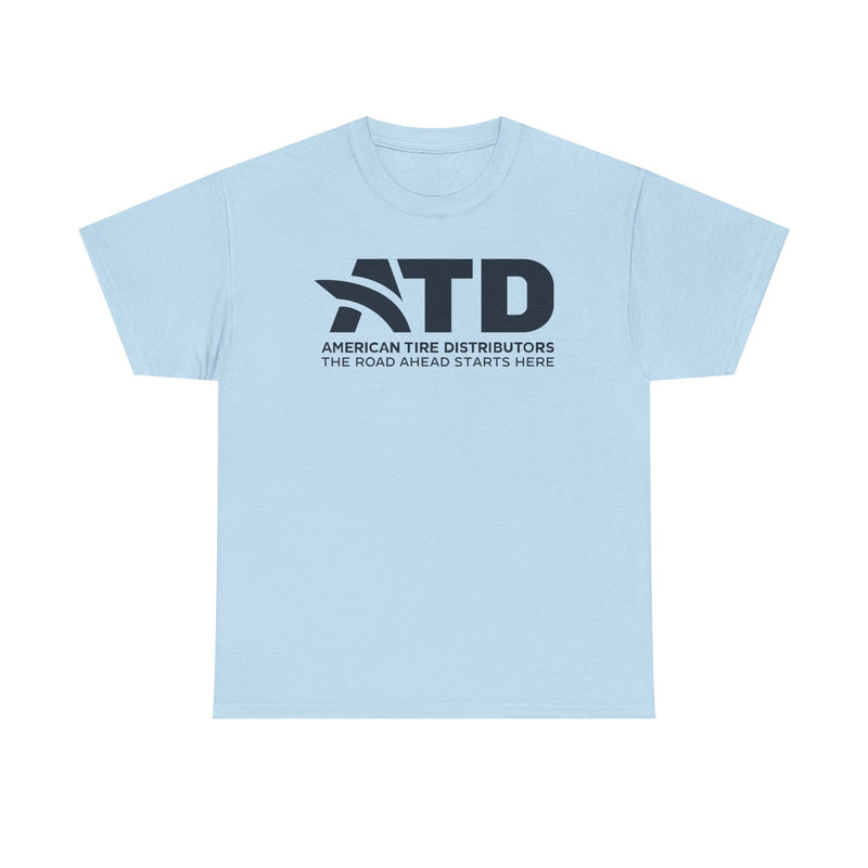 Load image into Gallery viewer, ATD American Tire Distributors T-Shirt Defunct Company Road Ahead Starts Here
