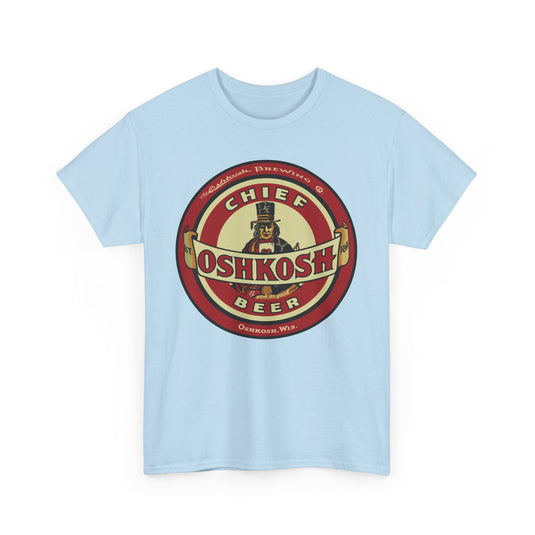 Oshkosh Beer Chief Logo Brewing Co Wisconsin T-Shirt