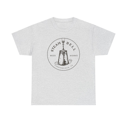 Steam Bell Beer Works T-Shirt Defunct Brewery Bankrupt Company Logo Tee