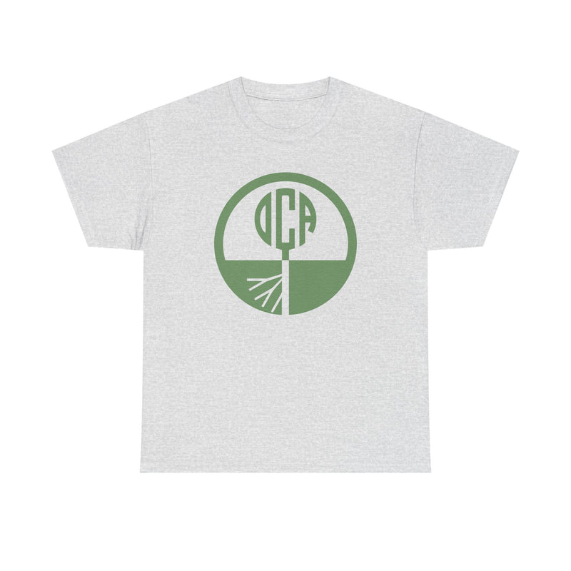 Load image into Gallery viewer, DCA Outdoor T-Shirt Defunct Outdoor Recreation Company Bankrupt Logo Tee
