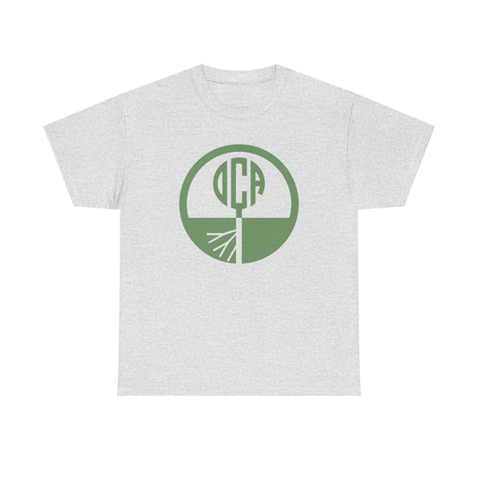 DCA Outdoor T-Shirt Defunct Outdoor Recreation Company Bankrupt Logo Tee