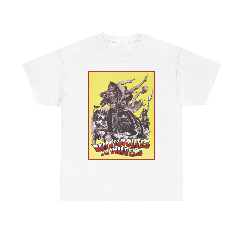 Load image into Gallery viewer, Werewolves on Wheels 1971 Werewolf Biker Gang Horror Action Movie T-shirt
